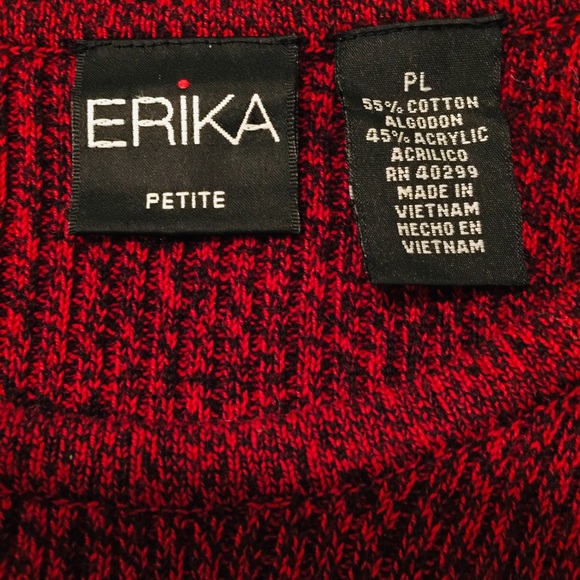 💗Dark red knit top with mid/sleeves SZ-P LG - Picture 9 of 16